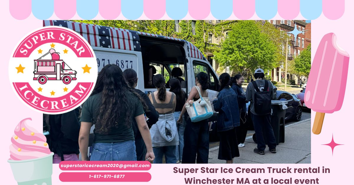 Super Star Ice Cream Truck rental in Winchester MA at a local event