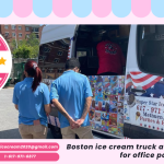Boston ice cream truck at corporate event for office party