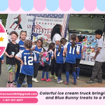 Ice cream truck serving families at Windham NH event
