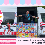 Ice cream truck serving happy families in Atkinson NH