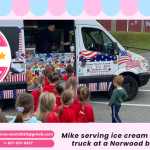 Birthday Party Ice Cream Truck in Norwood serving happy kids