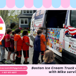 Boston Ice Cream Truck at sporting event with Mike serving fans