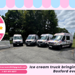 Boxford Ice Cream Truck delivering treats to happy families