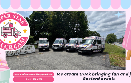 Boxford Ice Cream Truck delivering treats to happy families