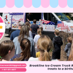 Brookline Ice Cream Truck Rental bringing sweet treats to a birthday party