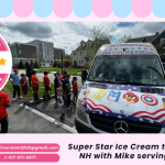Super Star Ice Cream truck in Chester NH with Mike serving happy kids