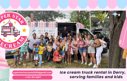 Ice cream truck rental in Derry, NH serving families and kids
