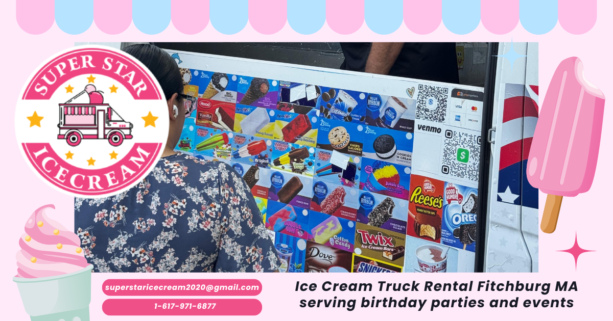 Ice Cream Truck Rental Fitchburg MA serving birthday parties and events