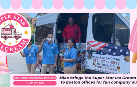 Ice cream truck rental Boston for company outings with Mike