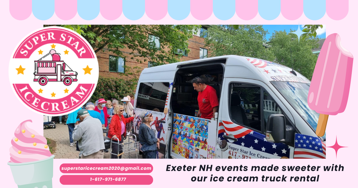 Ice cream truck rental in Exeter NH serving families