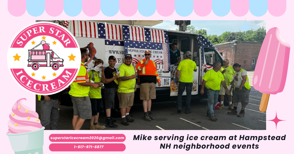 Ice cream truck Hampstead NH serving local events