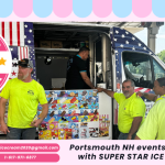 Ice cream truck in Portsmouth NH serving happy families