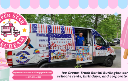 Ice Cream Truck Rental Burlington serving school events, birthdays, and corporate parties
