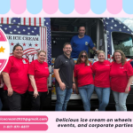 Ice Cream Truck Rental in Marlborough MA serving kids and families at a local event and Ice Cream Truck Marlborough