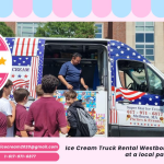 Ice Cream Truck Rental Westborough MA serving kids at a local party
