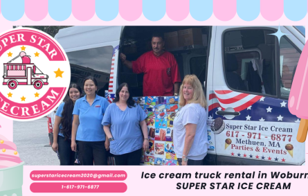 Ice cream truck rental in Woburn by SUPER STAR ICE CREAM