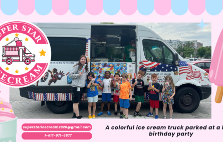 Needham Ice Cream Truck Catering at a birthday party for Ice Cream Truck Erving
