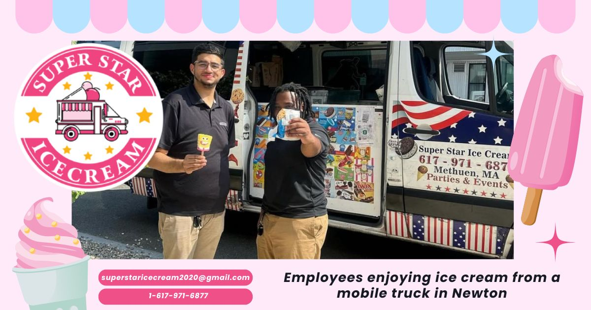 Newton MA company outing with ice cream truck rental