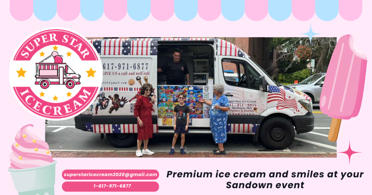 Sandown NH ice cream truck serving families