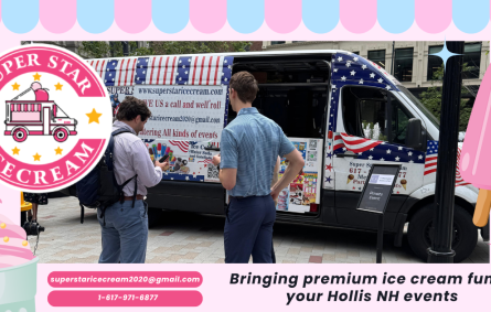 SUPER STAR ICE CREAM truck serving ice cream in Hollis NH