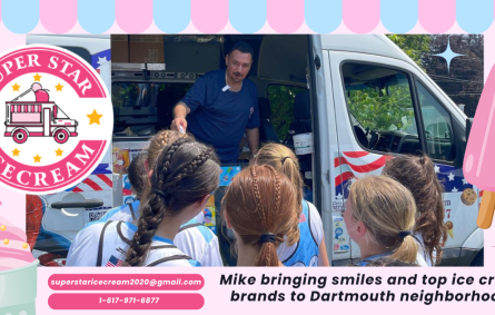SUPER STAR ICE CREAM truck serving ice cream in Dartmouth, MA