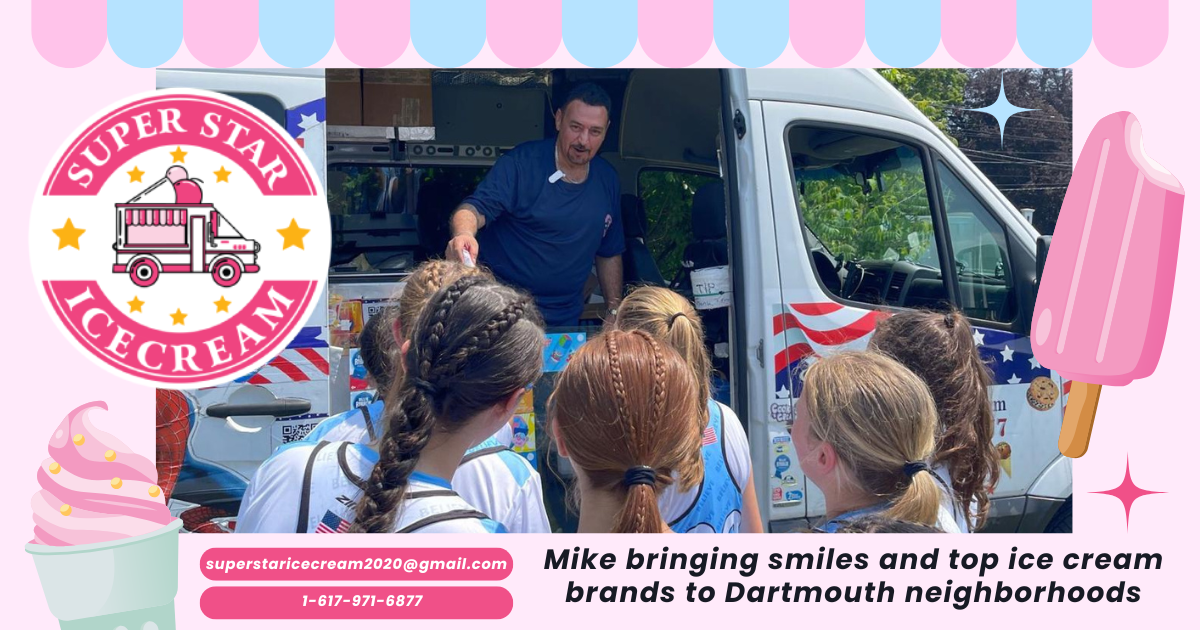 SUPER STAR ICE CREAM truck serving ice cream in Dartmouth, MA