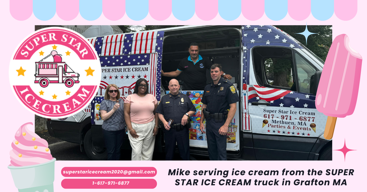 Grafton MA ice cream truck rental by SUPER STAR ICE CREAM