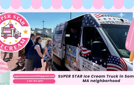 SUPER STAR Ice Cream Truck in Somerset MA neighborhood