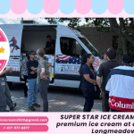 SUPER STAR ICE CREAM truck serving premium ice cream at an event in East Longmeadow, MA