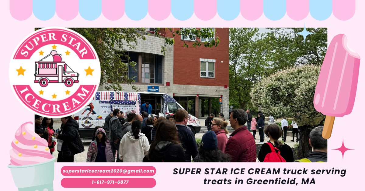 SUPER STAR ICE CREAM truck serving treats in Greenfield, MA