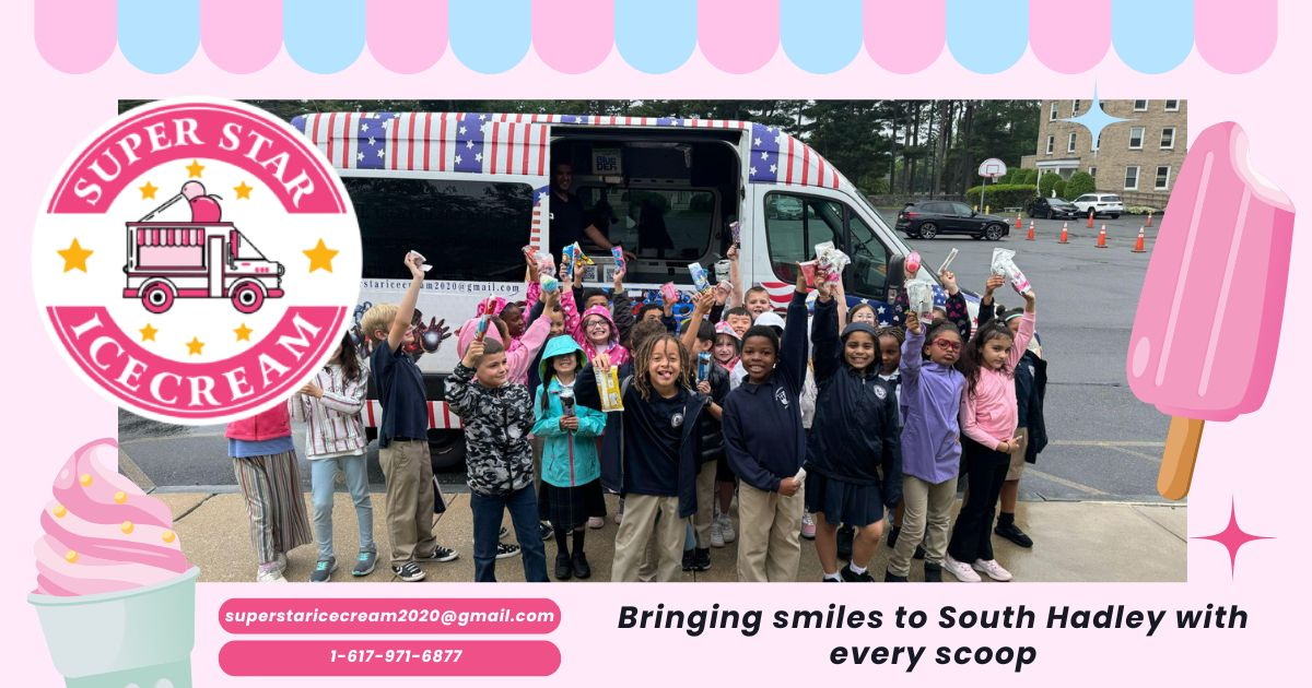 SUPER STAR ICE CREAM truck serving treats in South Hadley, MA