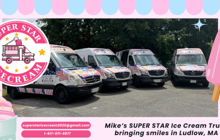 SUPER STAR Ice Cream Truck in Ludlow, MA serving treats