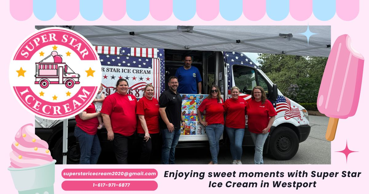 Super Star Ice Cream Truck serving treats in Westport, MA