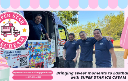 SUPER STAR ICE CREAM truck serving treats in Easthampton, MA