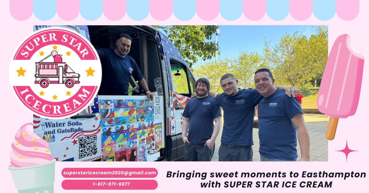 SUPER STAR ICE CREAM truck serving treats in Easthampton, MA