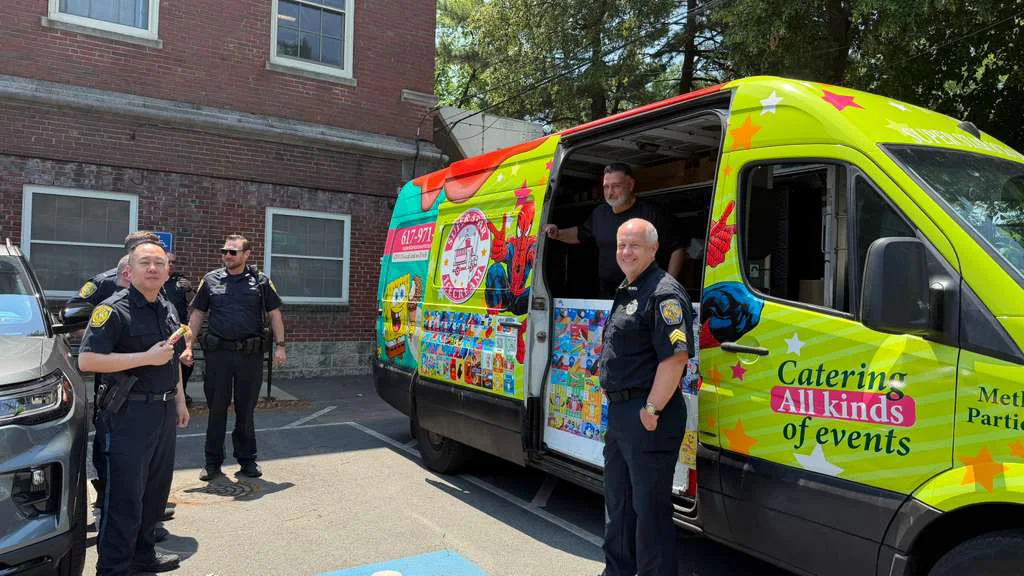 Super Star Ice Cream truck serving a local event in Acton, Massachusetts