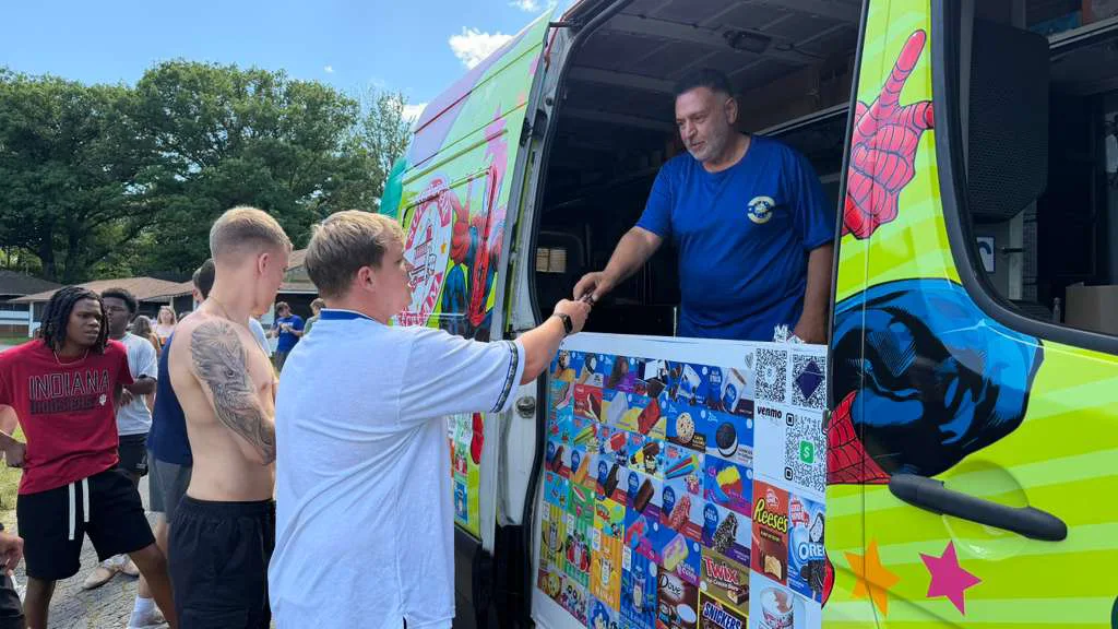 Super Star Ice Cream truck serving guests at an event in Lynn Massachusetts