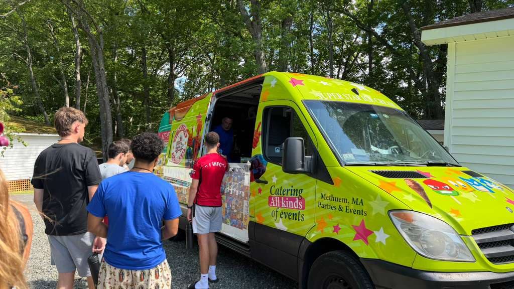 Ice cream truck rental serving a family event in Lynnfield, Massachusetts