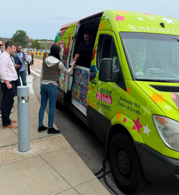 Super Star Ice Cream truck serving a community event in Shrewsbury, Massachusetts