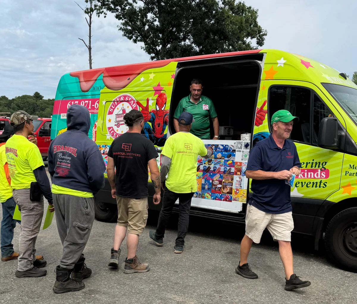 Super Star Ice Cream truck serving a party or event in Weston, Massachusetts