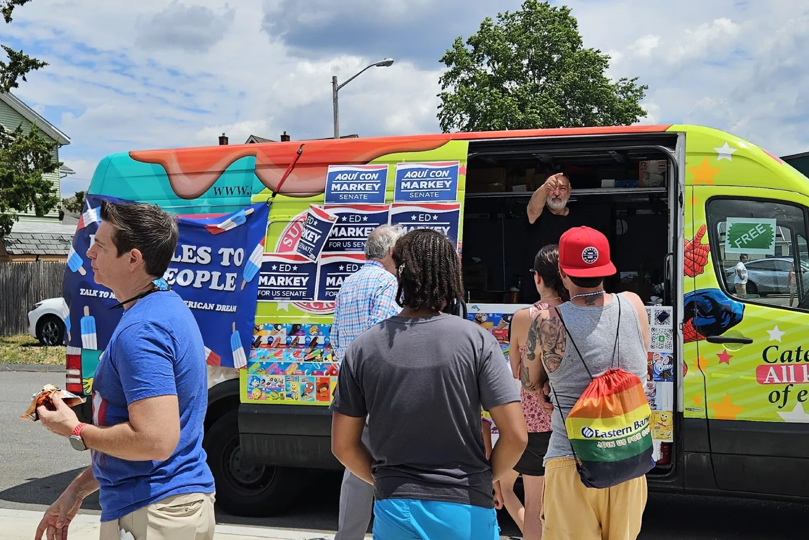 Super Star Ice Cream Bringing Communities Together Families and community members enjoying the Super Star Ice Cream Truck during a local event in Massachusetts.