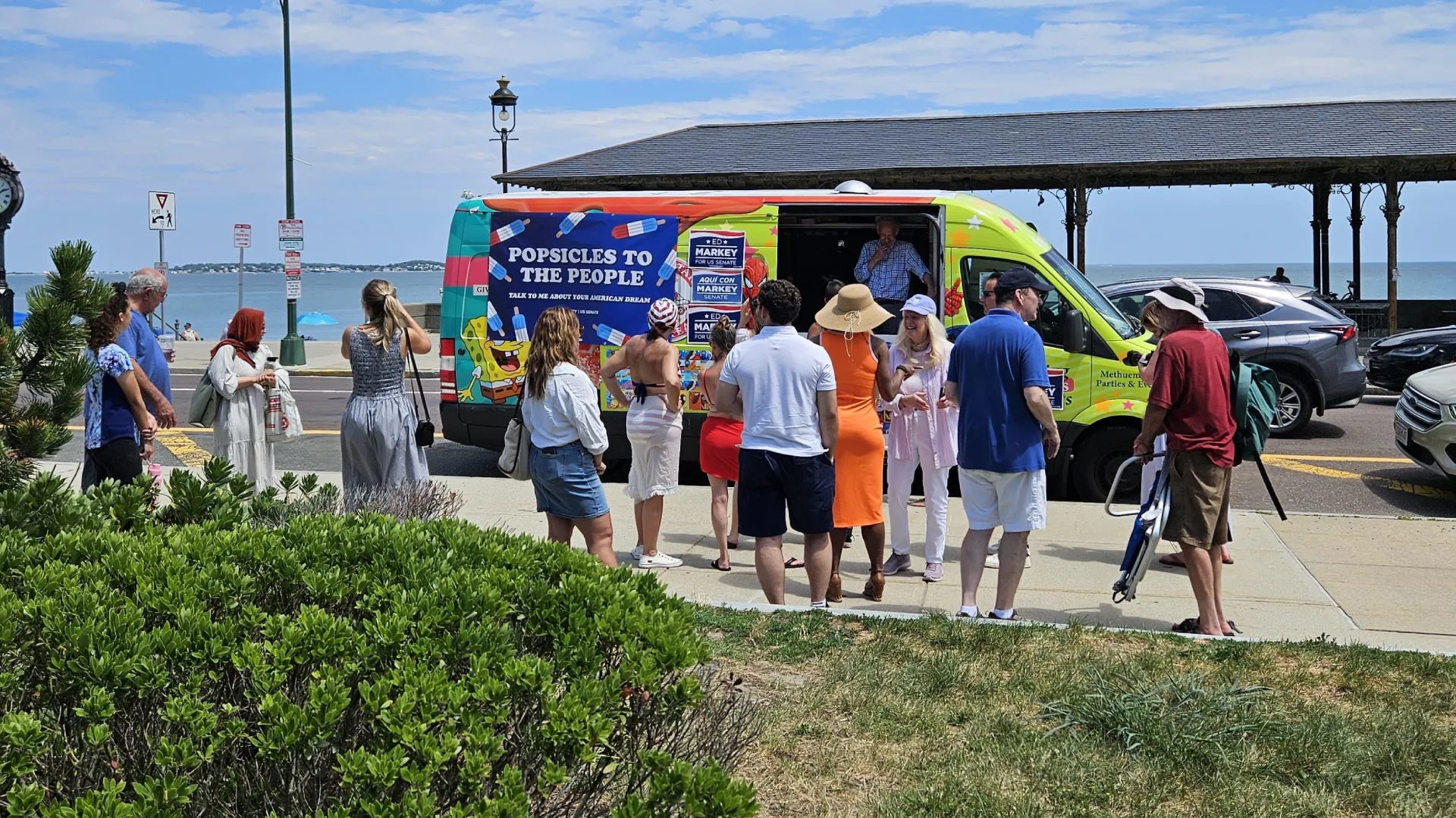 Super Star Ice Cream Truck at a Community Event Families gathering around the Super Star Ice Cream Truck during a community event.