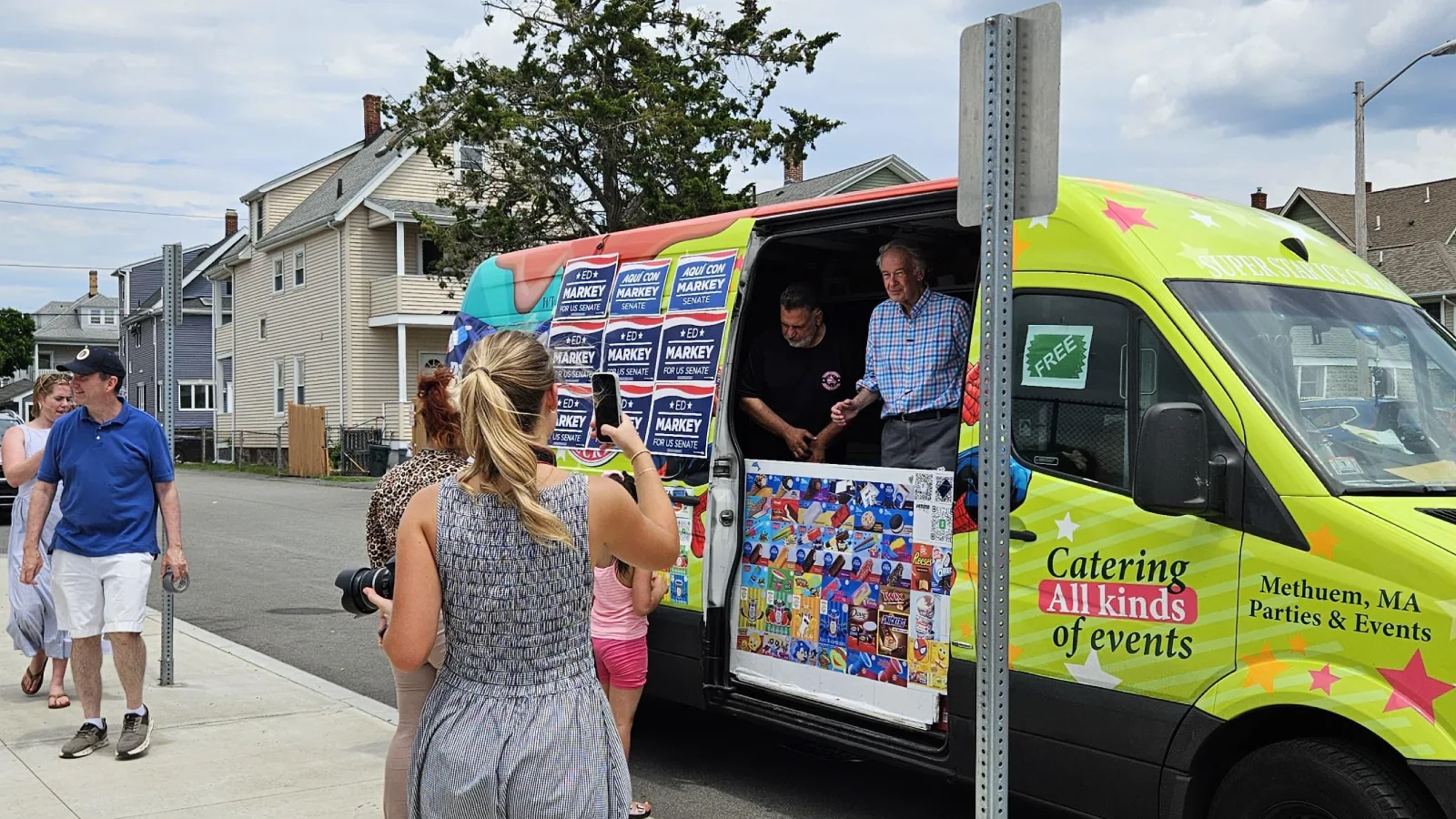 Super Star Ice Cream Truck at a Local Event Super Star Ice Cream Truck serving guests at a local community event in Massachusetts.