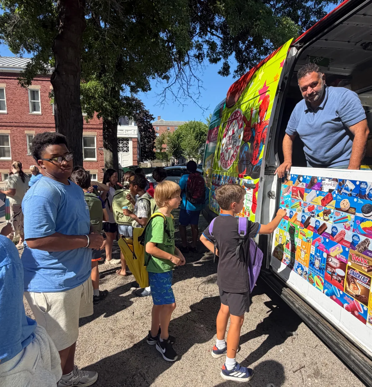 Super Star Ice Cream truck rental serving birthday parties school events sports teams and community celebrations in Bellingham MA