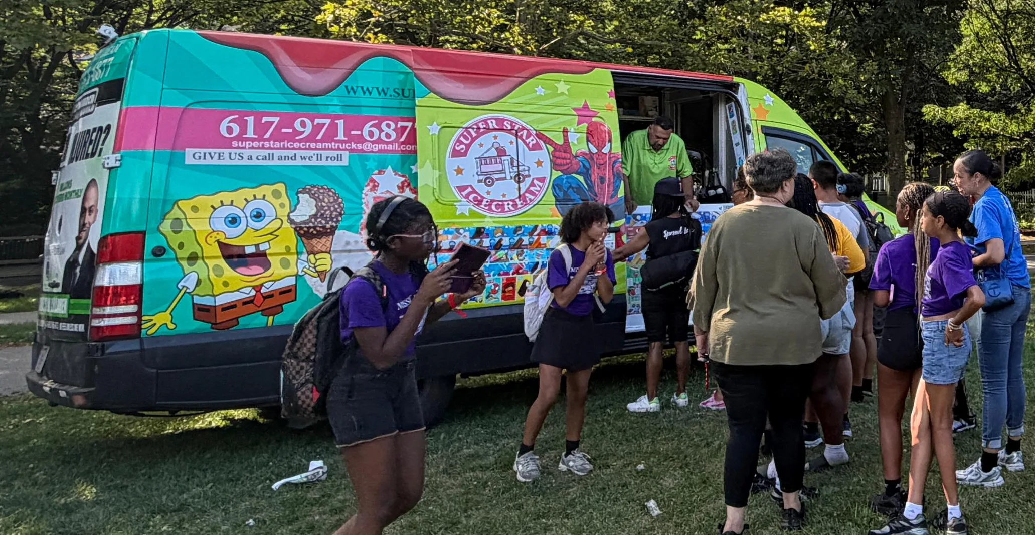 Super Star Ice Cream truck providing ice cream truck rental in Cohasset Massachusetts