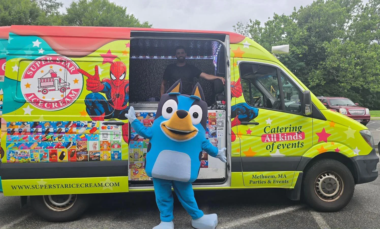 Super Star Ice Cream truck rental serving an event in Erving Massachusetts