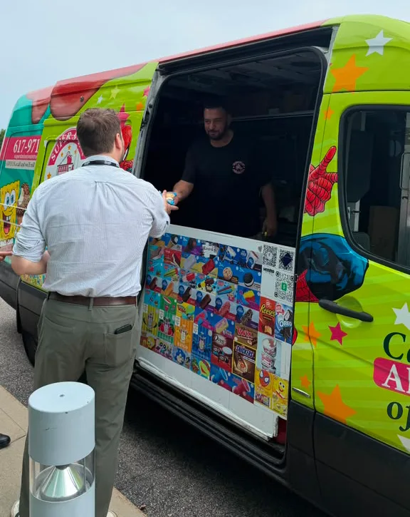 Super Star Ice Cream truck serving an event in Essex Massachusetts