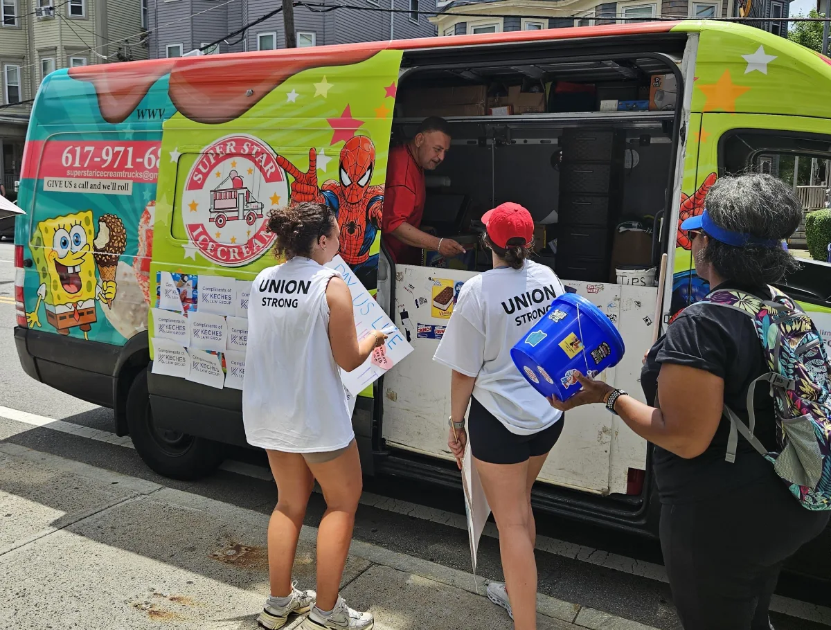 Super Star Ice Cream truck serving a birthday party and community event in Groton Massachusetts