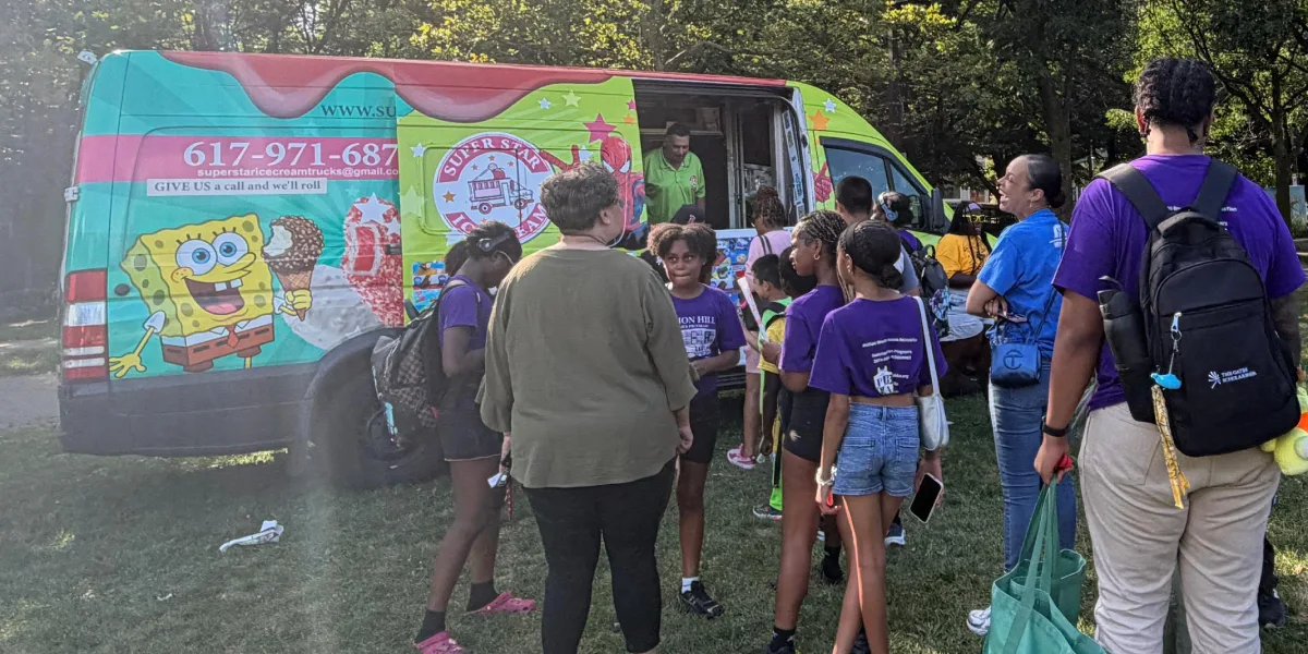 Super Star Ice Cream truck providing ice cream truck rental in Holliston Massachusetts